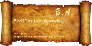 Brüszler Amanda névjegykártya